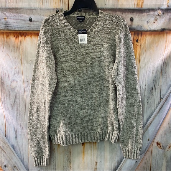 Other - NWT Reunion Stretchy Soft V-Neck Sweater Sand Bisque